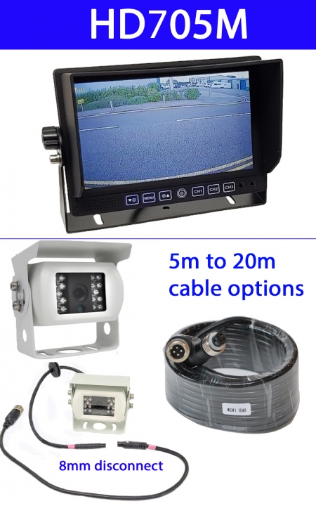 7 inch reversing camera system for motorhomes